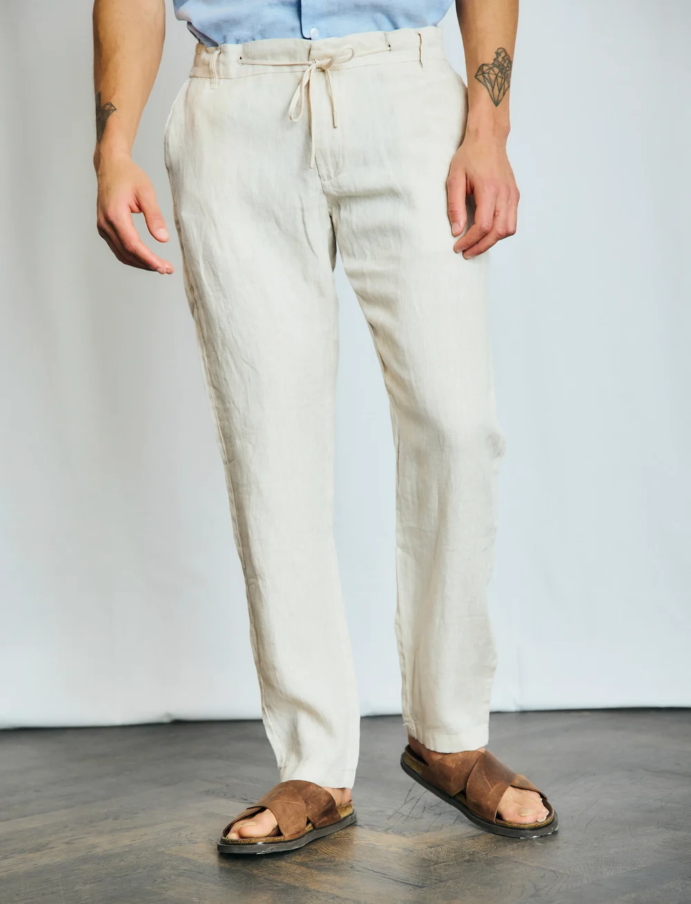 Bruun & Stengade - BS Ervis Regular Fit Chinos - leinenhosen - sand - 3