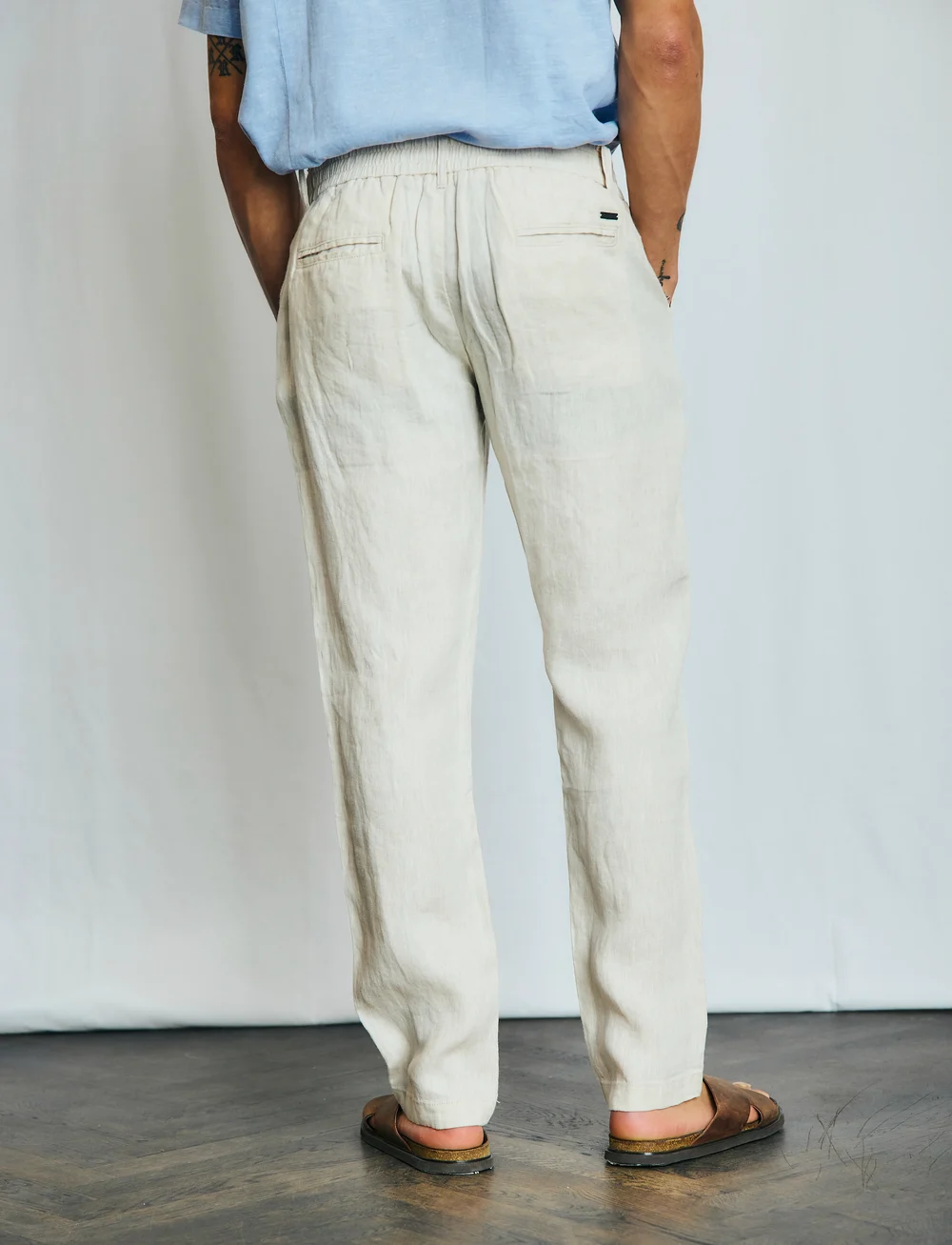 Bruun & Stengade - BS Ervis Regular Fit Chinos - leinenhosen - sand - 4