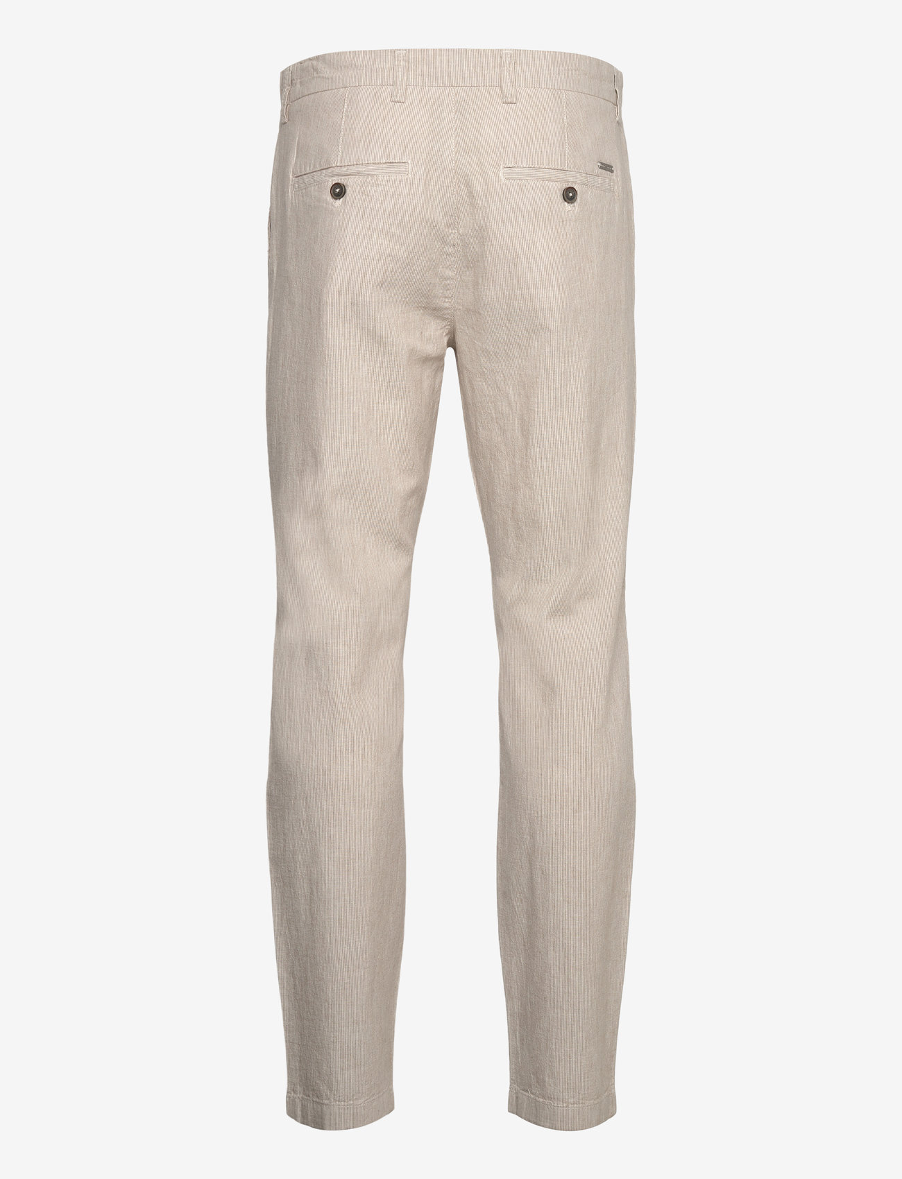 Bruun & Stengade - BS Ikaros Slim Fit Chinos - linen trousers - beige/white - 1