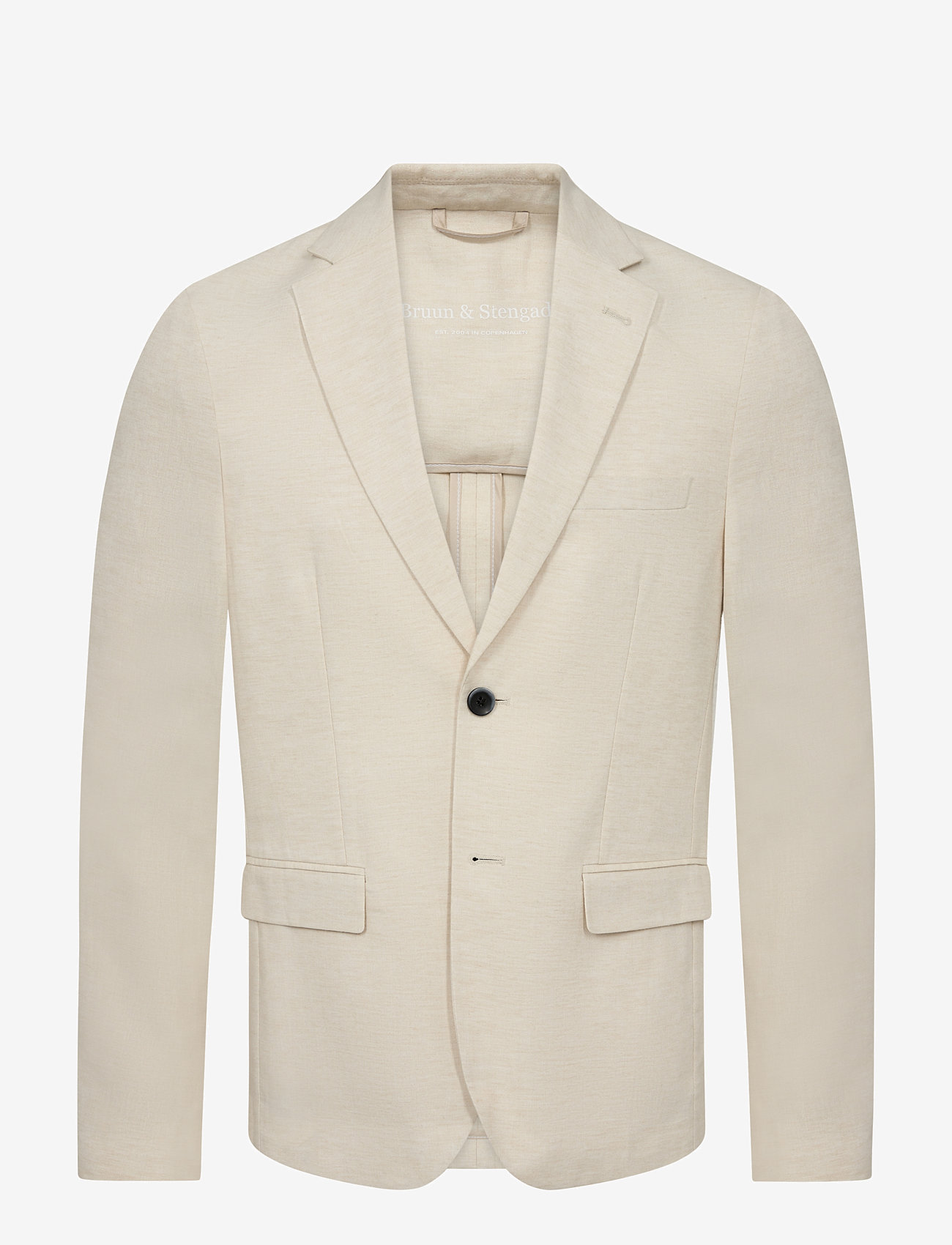 Bruun & Stengade - BS Pollino Classic Fit Blazer - single breasted blazers - beige - 1