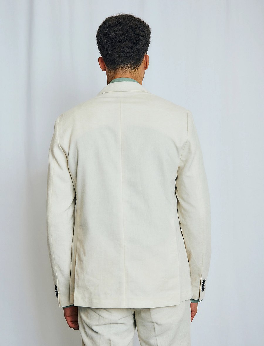 Bruun & Stengade - BS Pollino Classic Fit Blazer - single breasted blazers - beige - 4