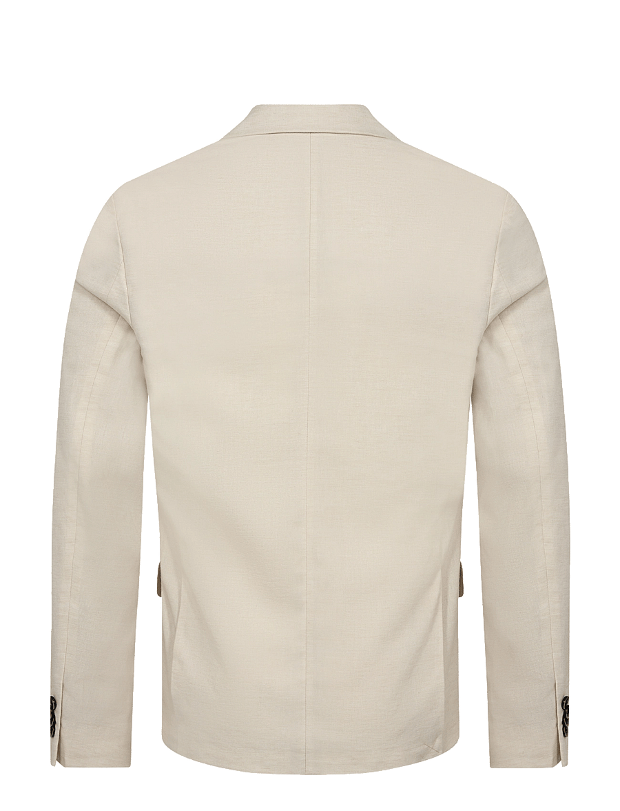 Bruun & Stengade - BS Pollino Classic Fit Blazer - single breasted blazers - beige - 2