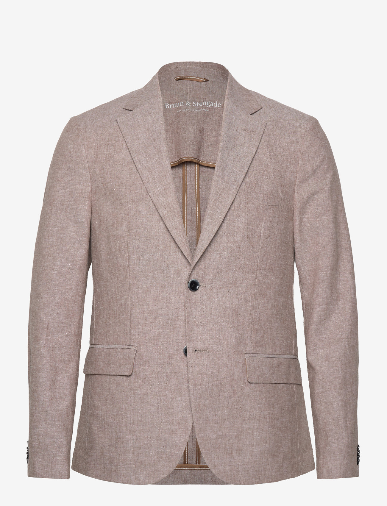 Bruun & Stengade - BS Pollino Classic Fit Blazer - single breasted blazers - brown - 0