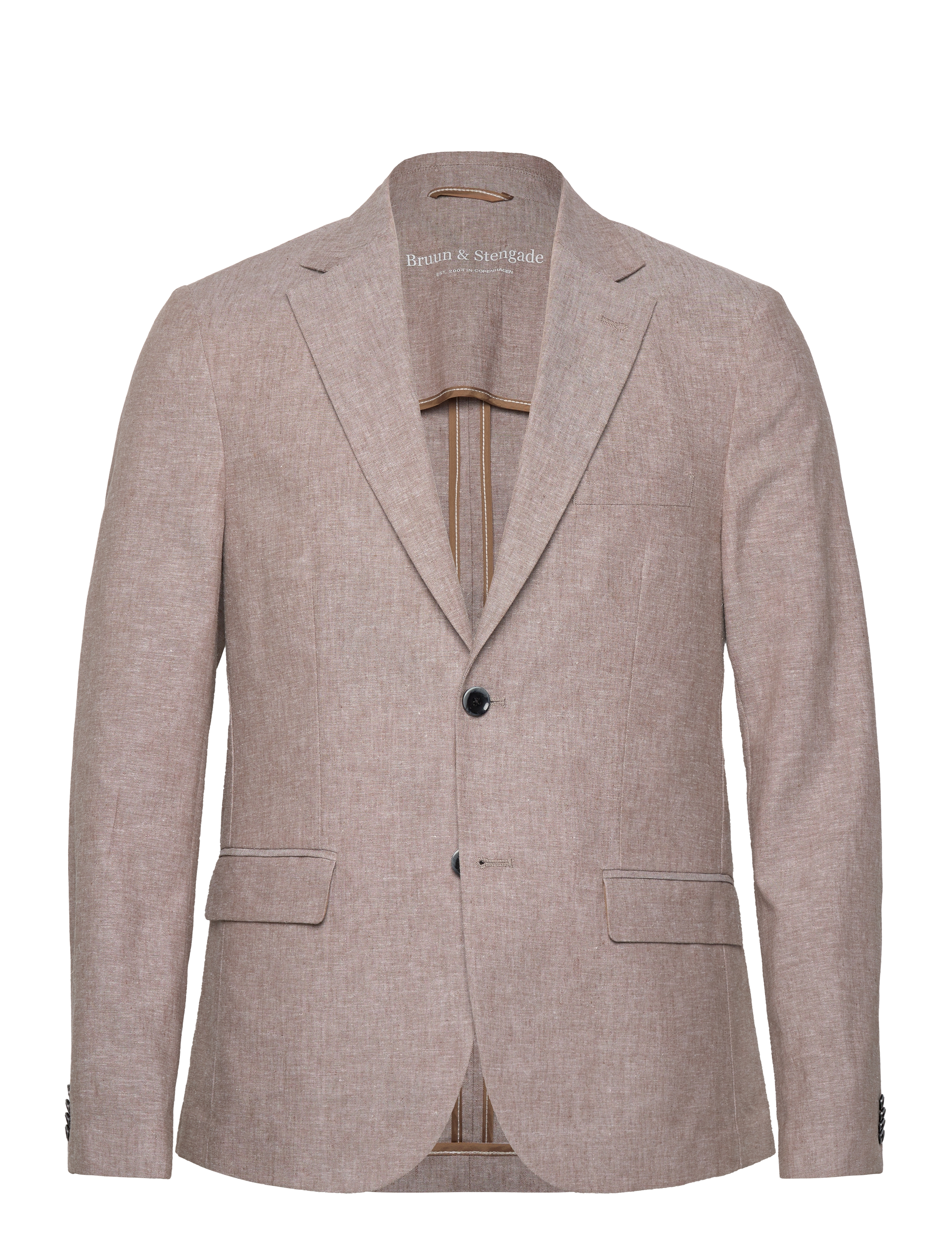 Bruun & Stengade BS Pollino Classic Fit Blazer - Klær - BROWN / brown