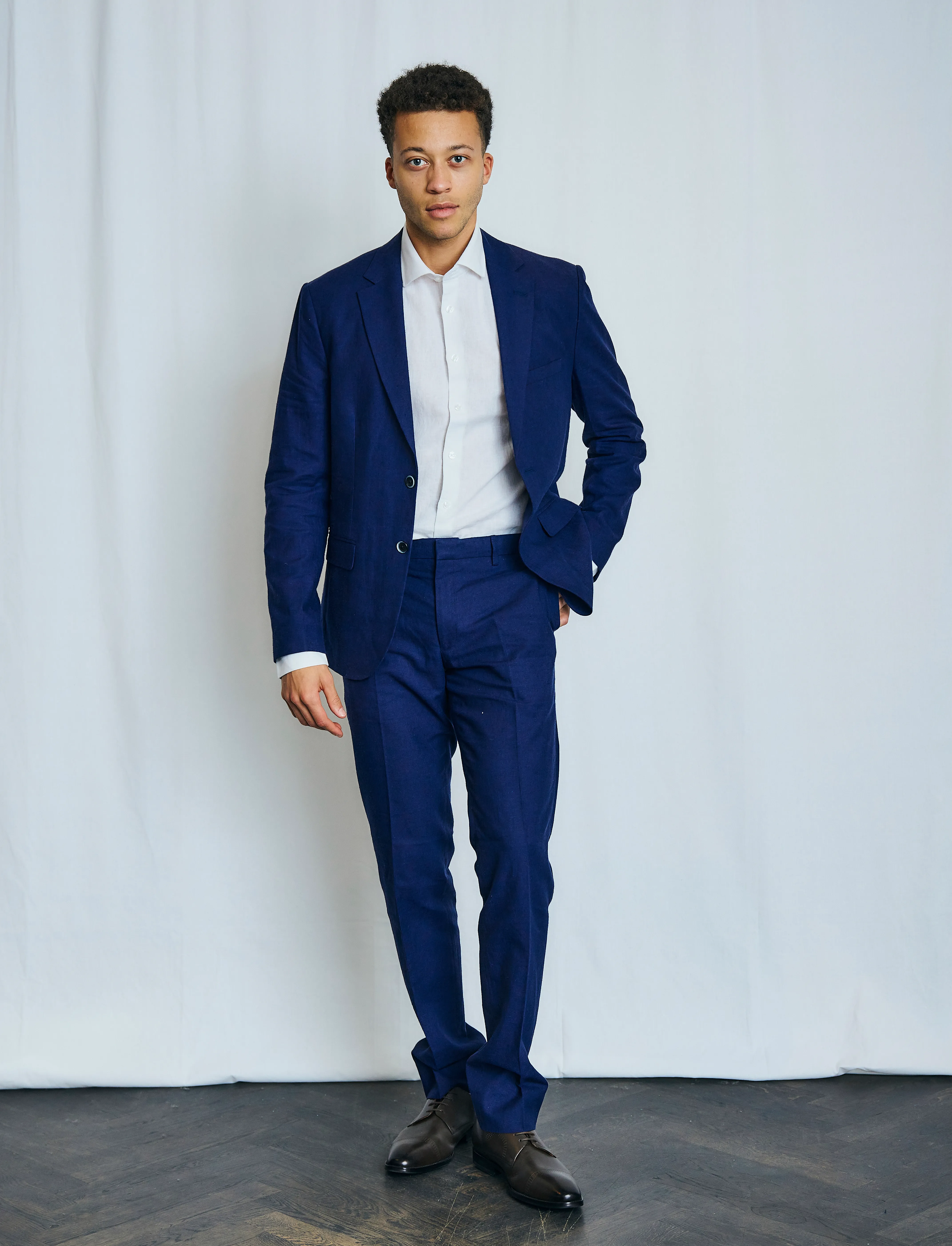 Bruun & Stengade - BS Pollino Classic Fit Blazer - Ühe rinnatisega pintsakud - navy - 0