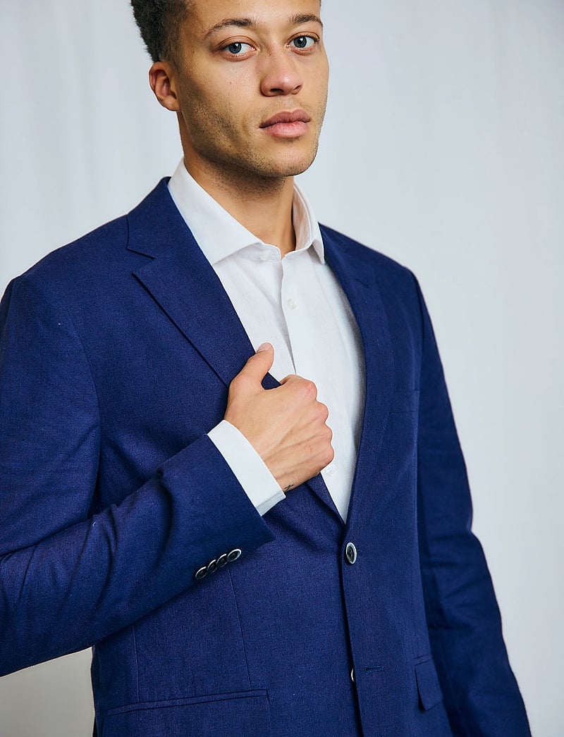 Bruun & Stengade - BS Pollino Classic Fit Blazer - enkeltradede blazere - navy - 5