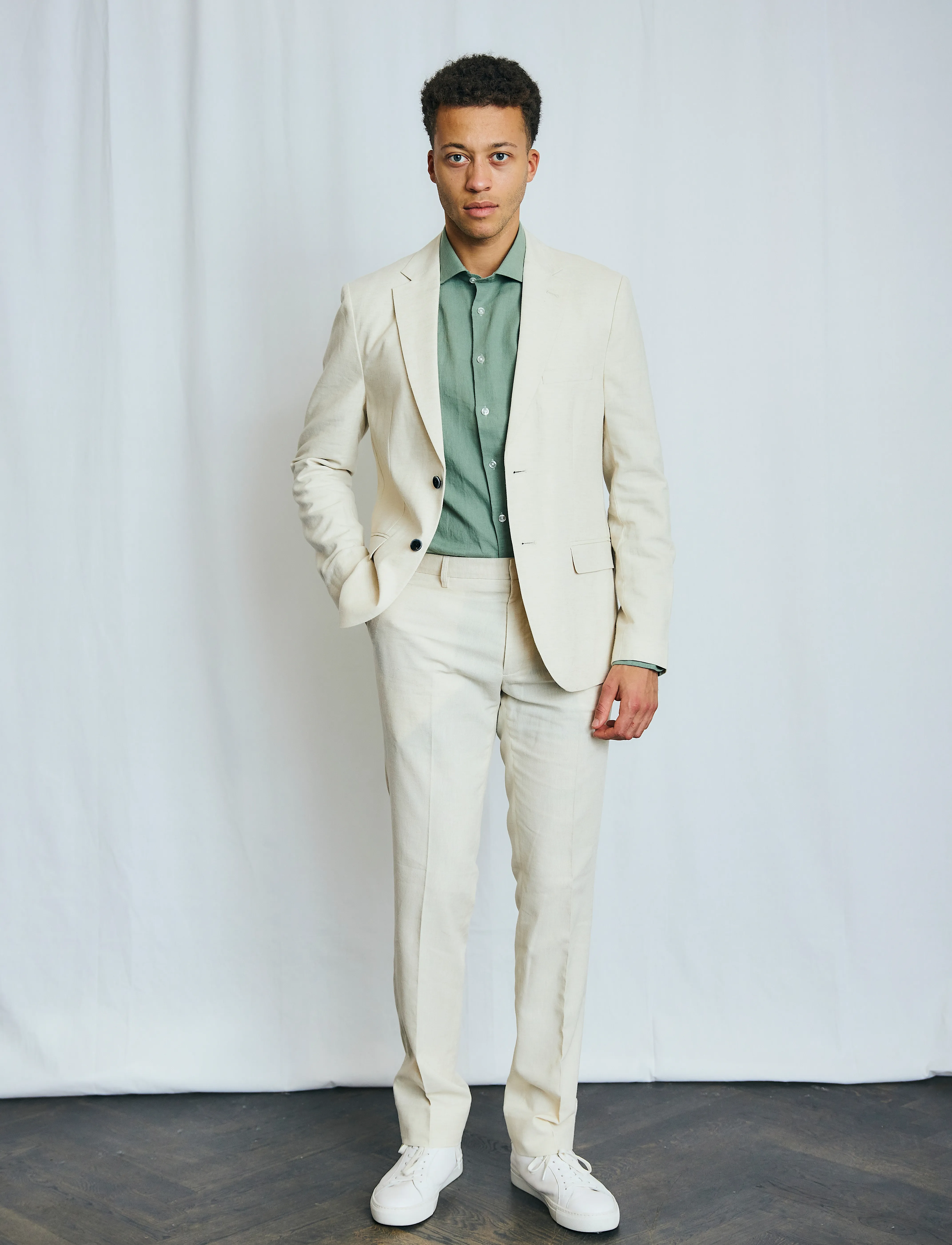 Bruun & Stengade Bs Pollino Classic Fit Suit Pants, 58, Trousers, Creme - Formal, Männerswear