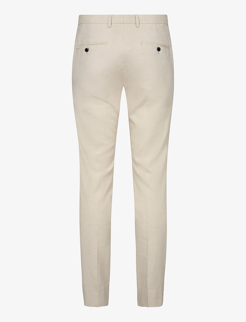 Bruun & Stengade - BS Pollino Classic Fit Suit Pants - jakkesætbukser i hør - beige - 2