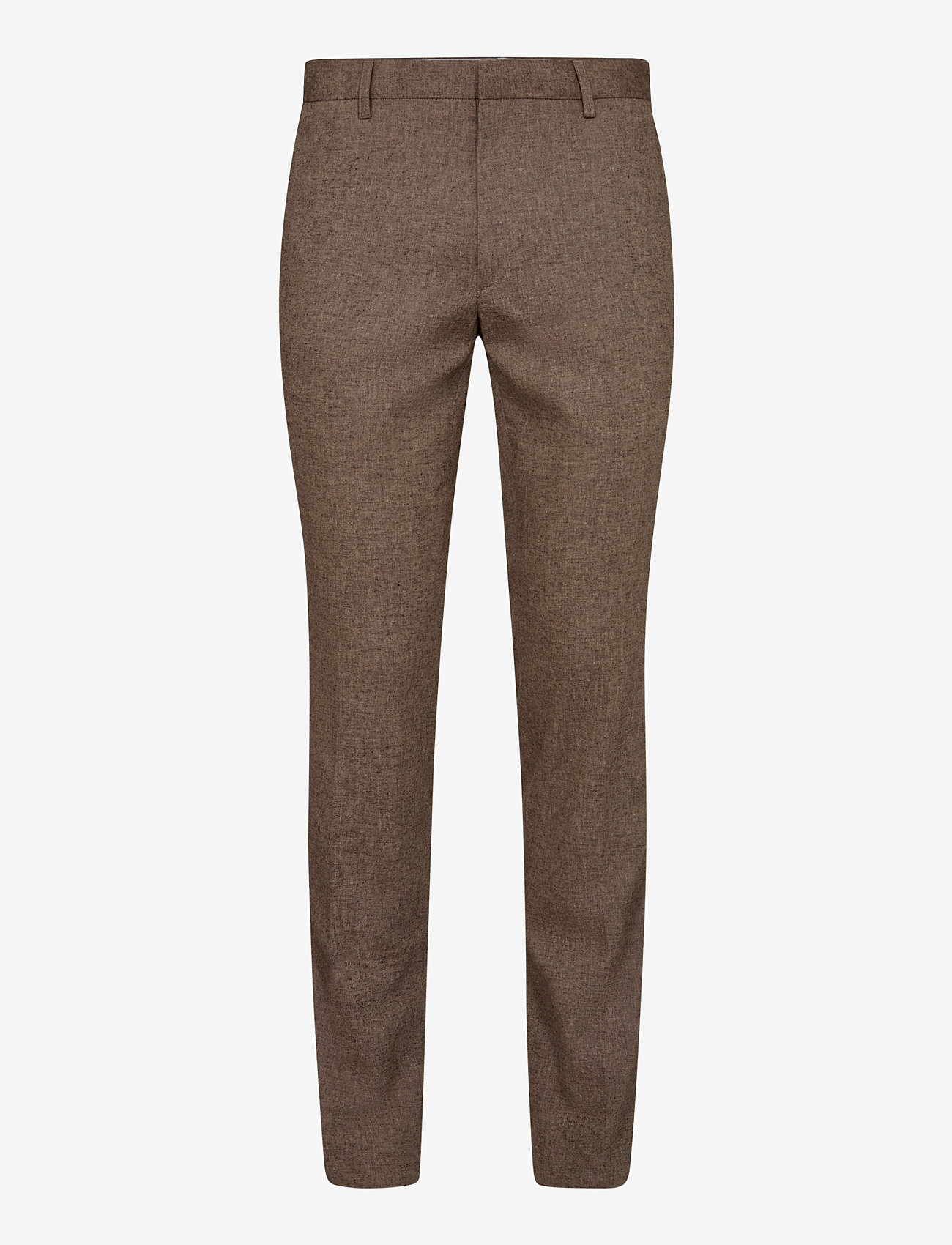 Bruun & Stengade - BS Pollino Classic Fit Suit Pants - linne kostymbyxor - brown - 1