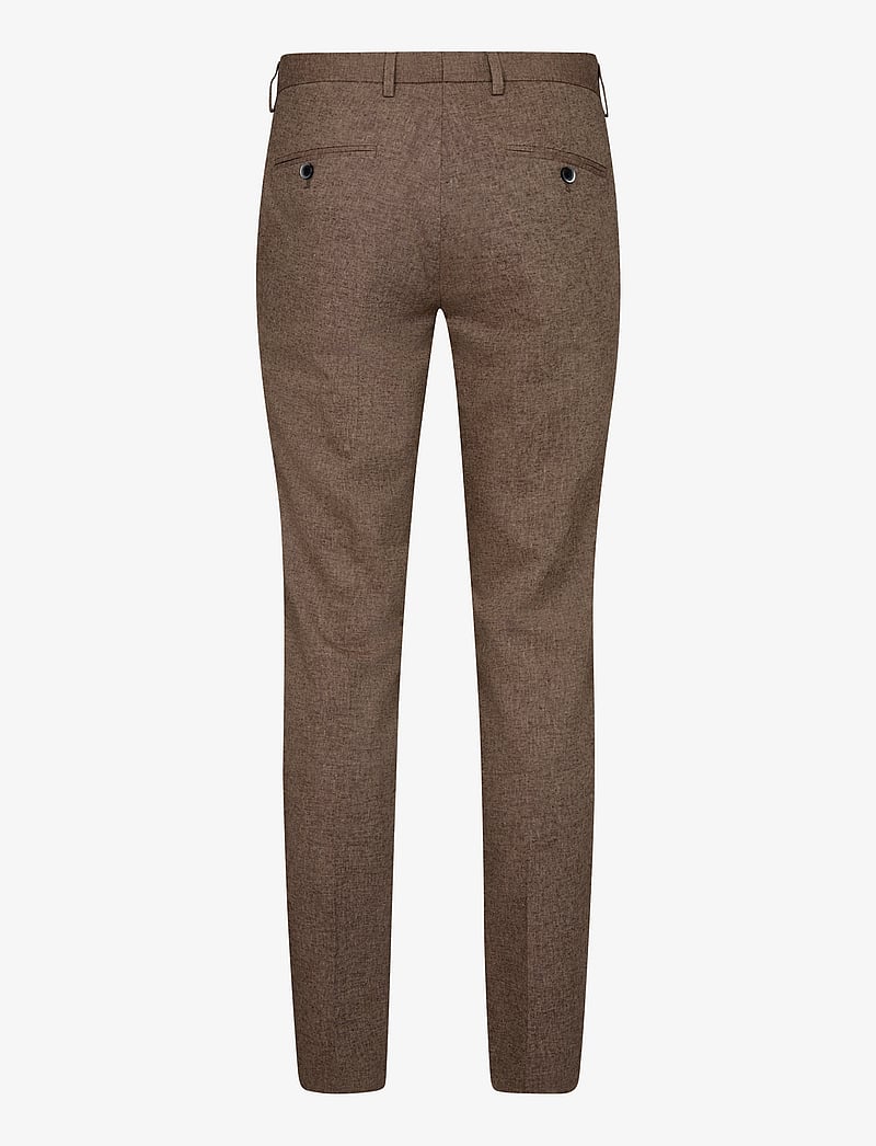 Bruun & Stengade - BS Pollino Classic Fit Suit Pants - linne kostymbyxor - brown - 2