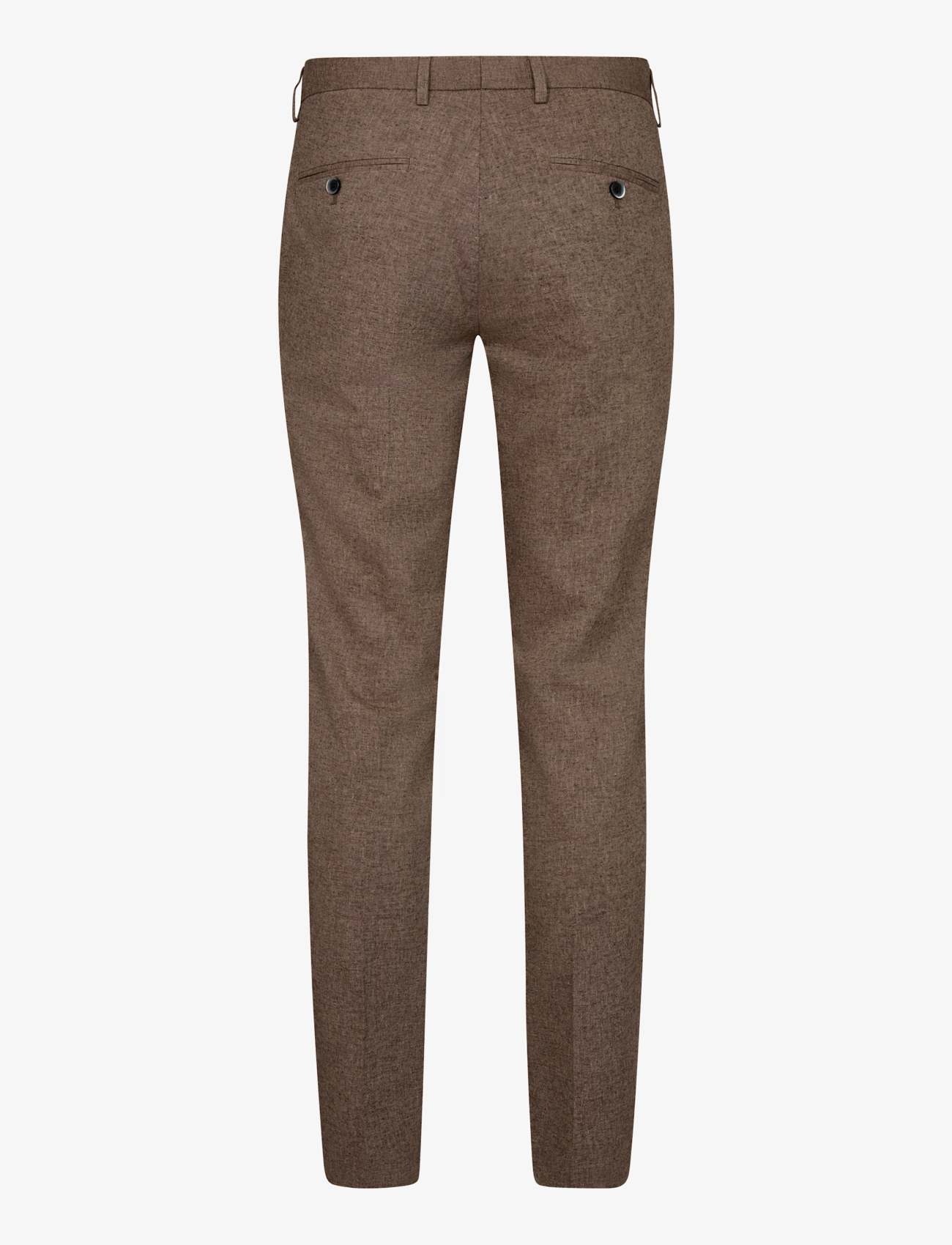 Bruun & Stengade - BS Pollino Classic Fit Suit Pants - lniane spodnie garniturowe - brown - 2