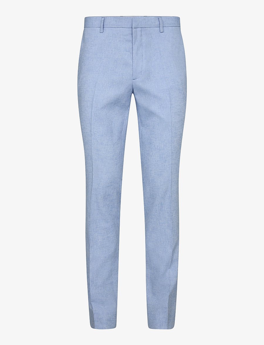 Bruun & Stengade - BS Pollino Classic Fit Suit Pants - linased ülikonnapüksid - light blue - 1