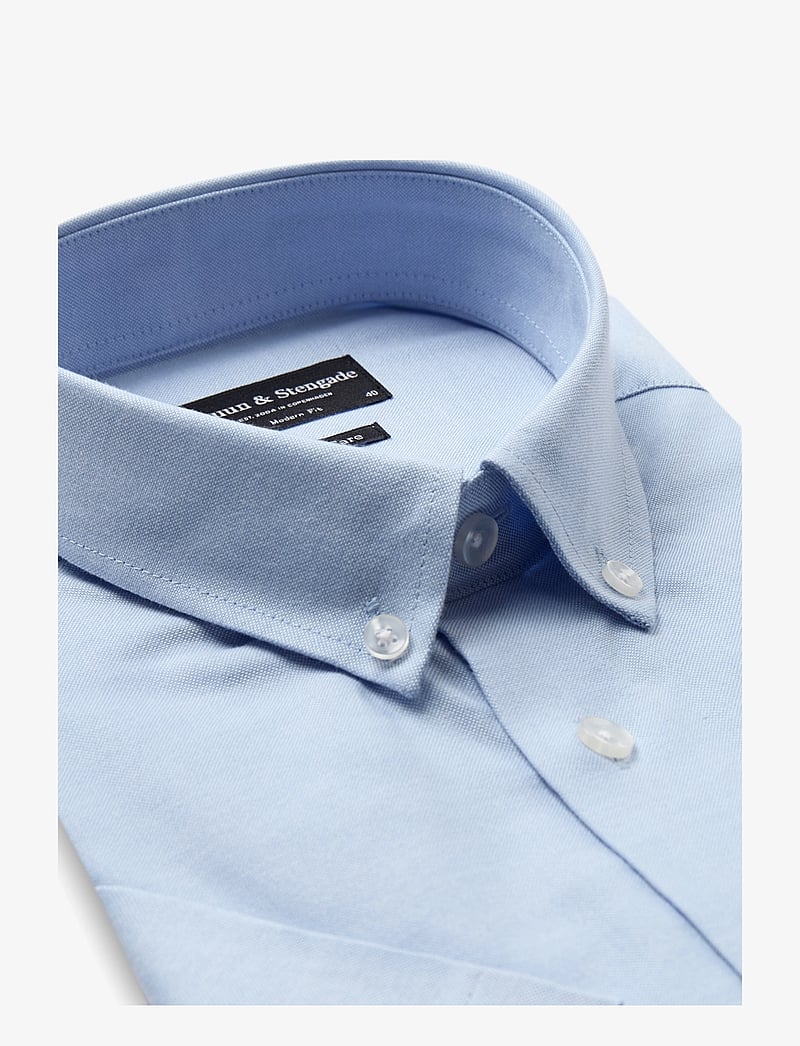 Bruun & Stengade - BS Giron Modern Fit Shirt - lühikeste varrukatega särgid - light blue - 2