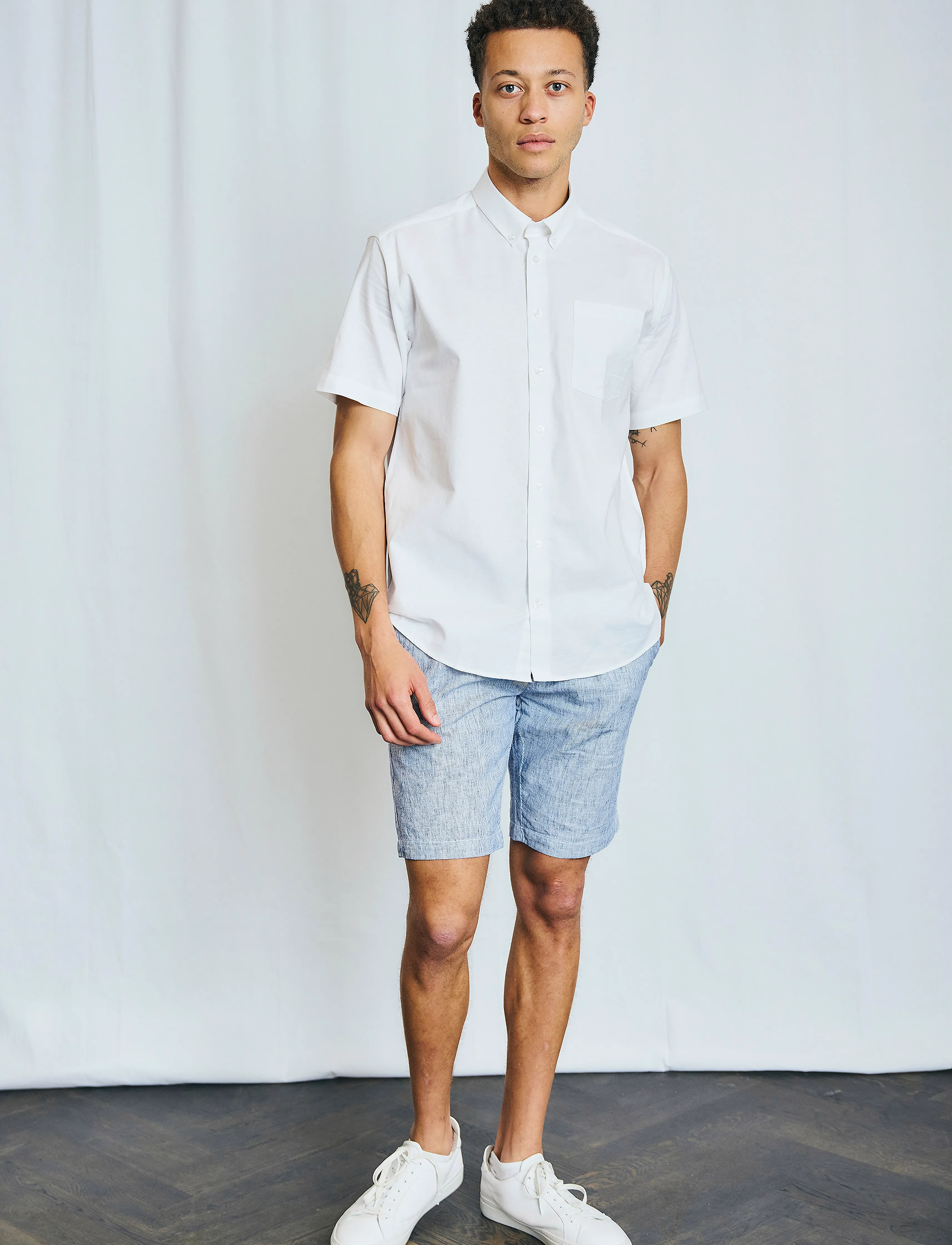 Bruun & Stengade - BS Nishioka Modern Fit Shirt - pidulikud särgid - white - 4