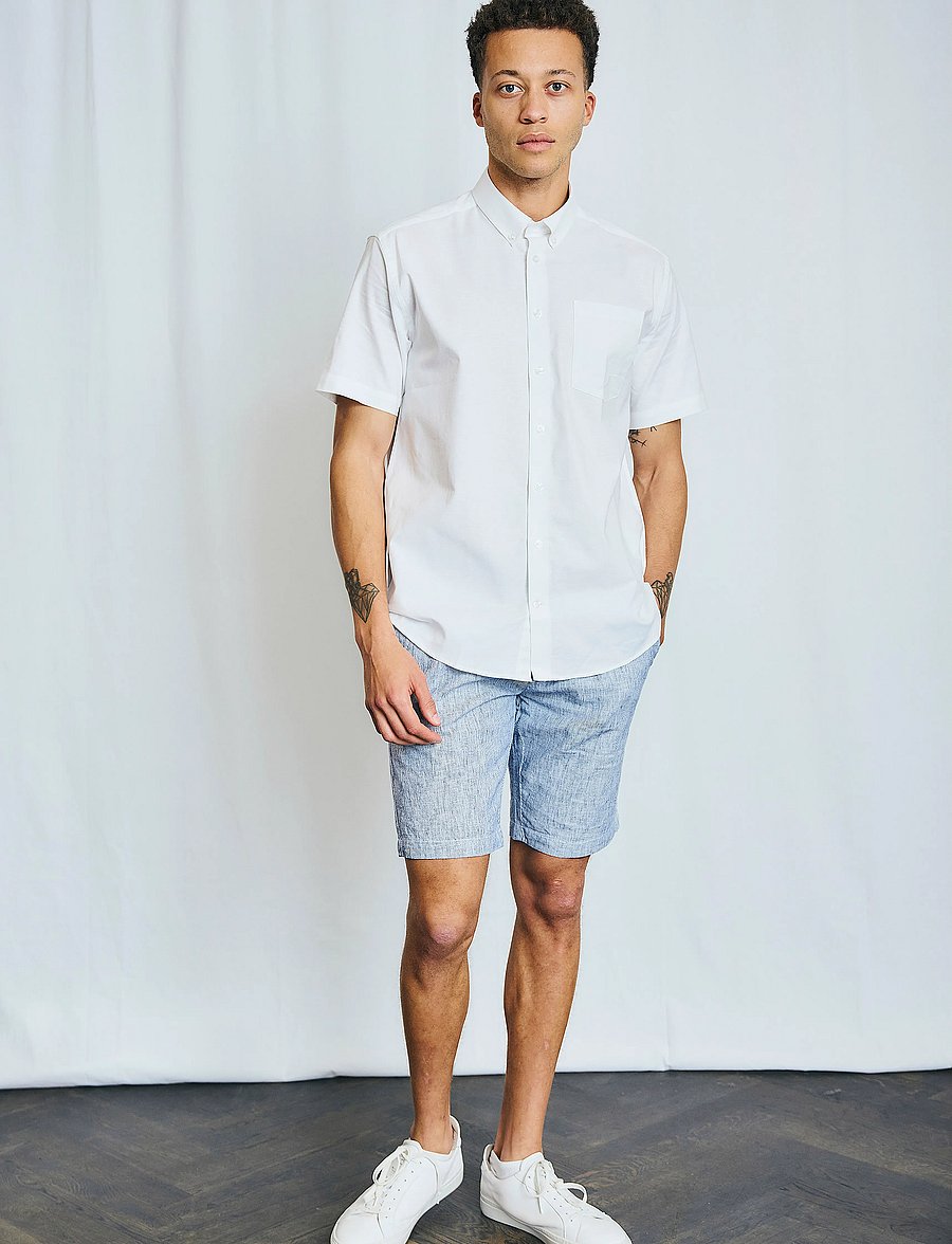 Bruun & Stengade - BS Nishioka Modern Fit Shirt - pidulikud särgid - white - 4