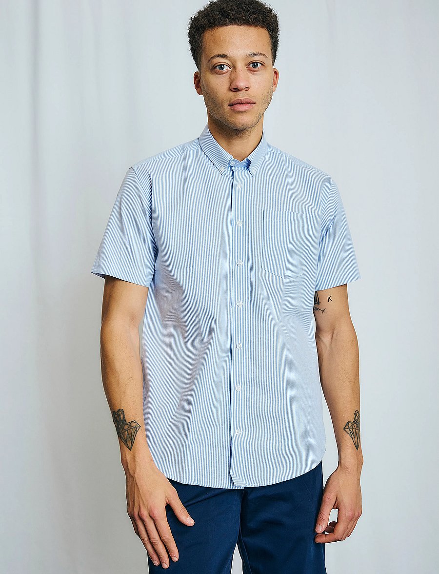 Bruun & Stengade - BS Altmaier Modern Fit Shirt - chemises à rayures - light blue/white - 0