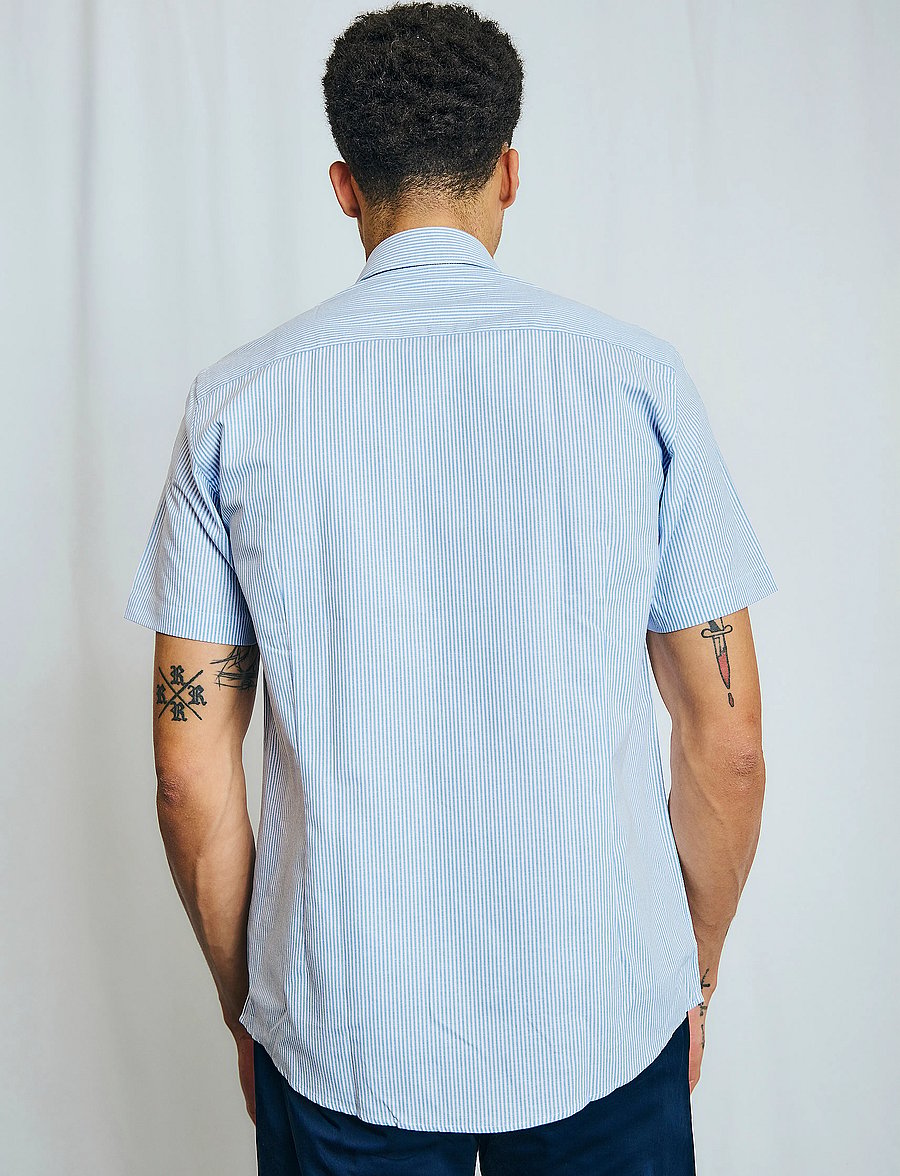 Bruun & Stengade - BS Altmaier Modern Fit Shirt - chemises à rayures - light blue/white - 4