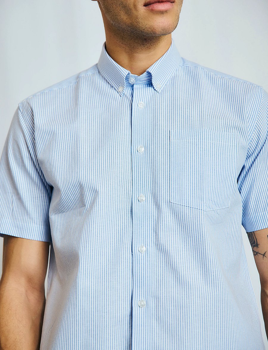 Bruun & Stengade - BS Altmaier Modern Fit Shirt - chemises à rayures - light blue/white - 5