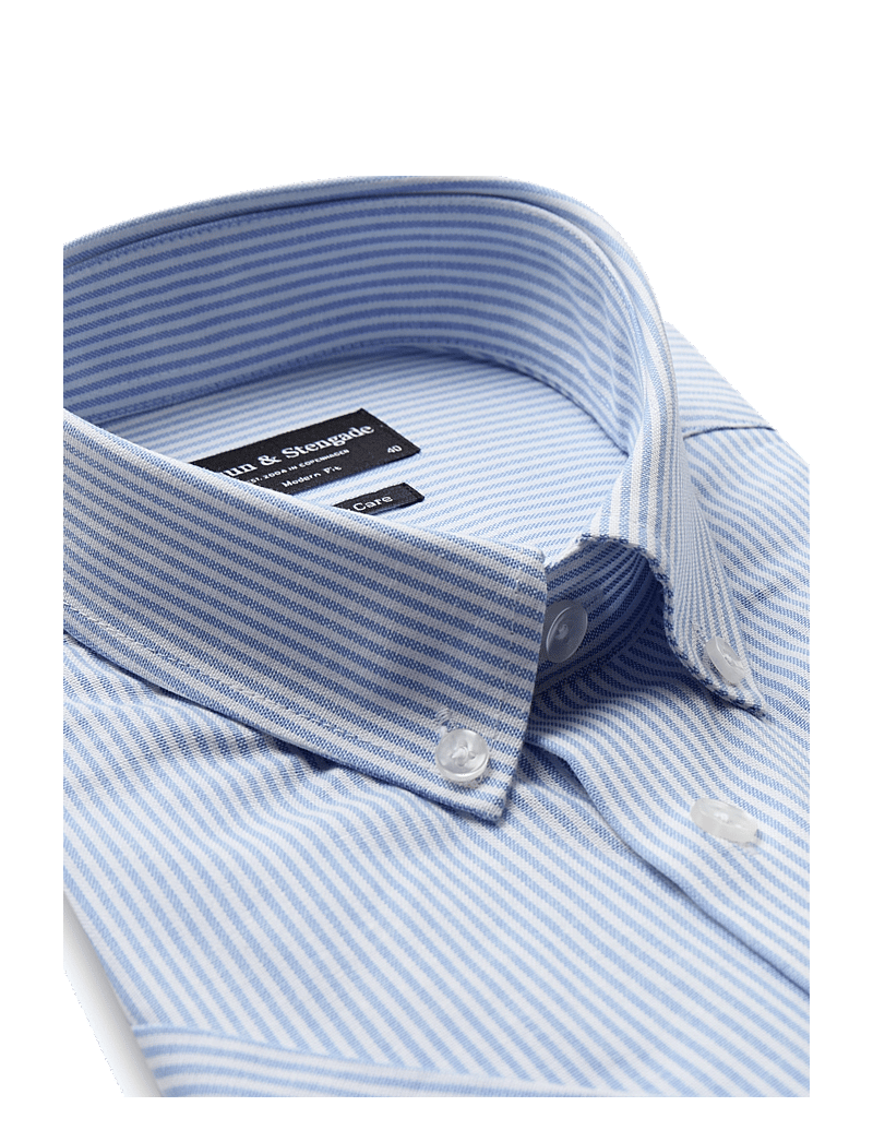 Bruun & Stengade - BS Altmaier Modern Fit Shirt - triibulised särgid - light blue/white - 2