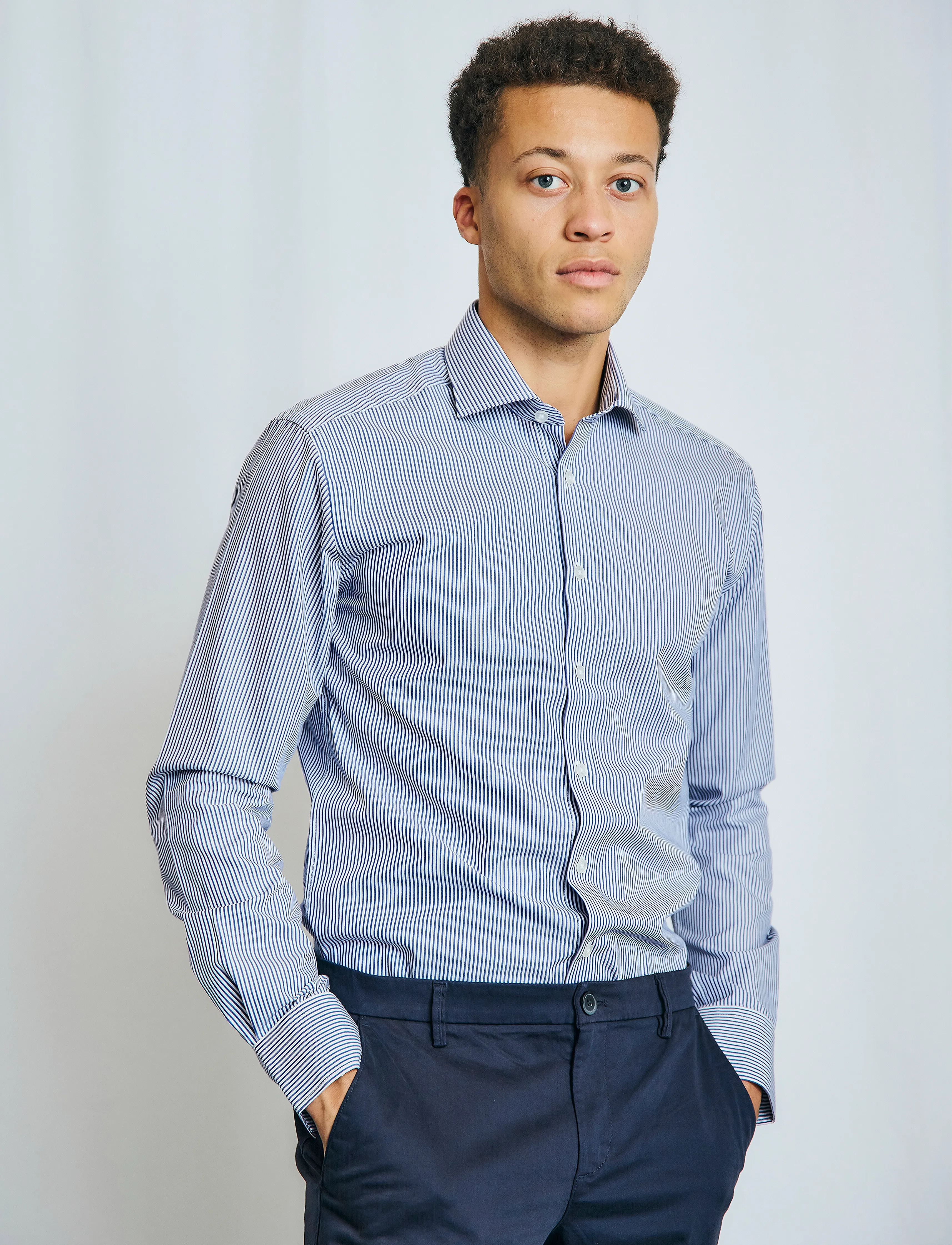 Bruun & Stengade - BS Mackenzie Slim Fit Shirt - navy/white - 4