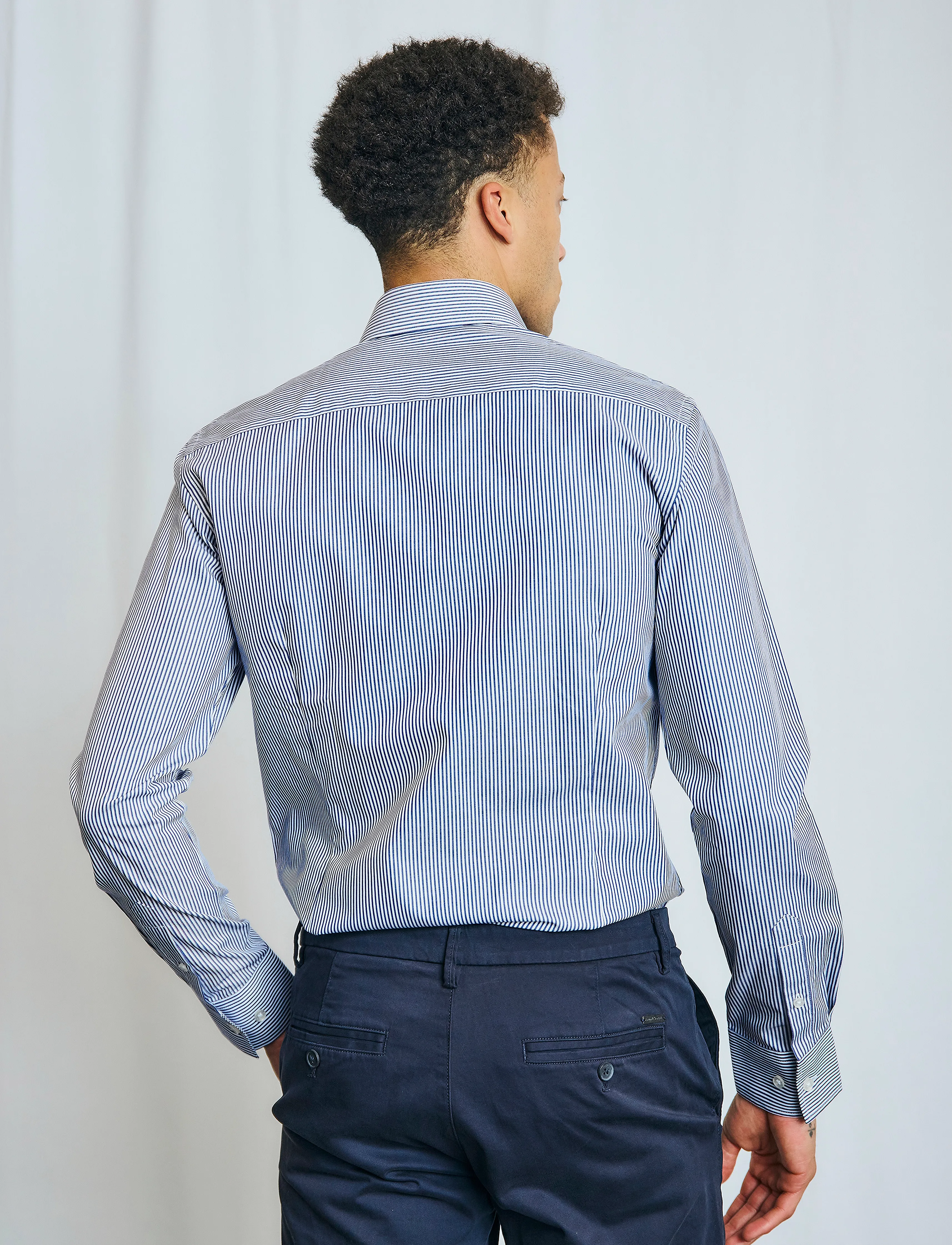Bruun & Stengade - BS Mackenzie Slim Fit Shirt - navy/white - 5