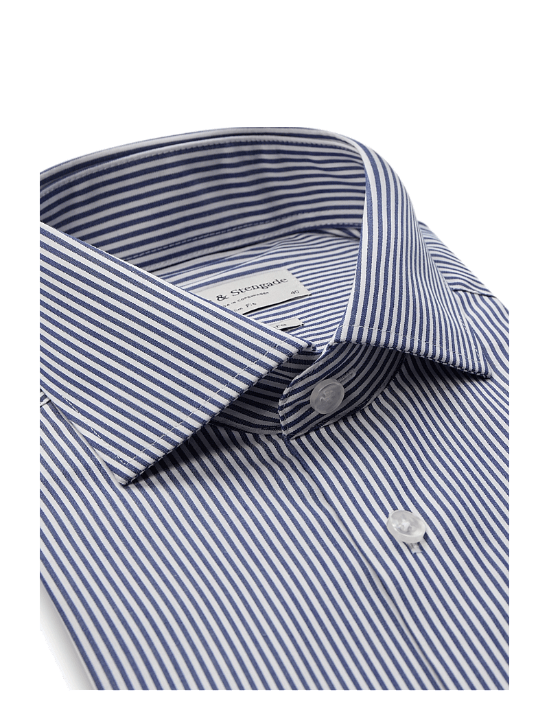 Bruun & Stengade - BS Mackenzie Slim Fit Shirt - pidulikud särgid - navy/white - 3