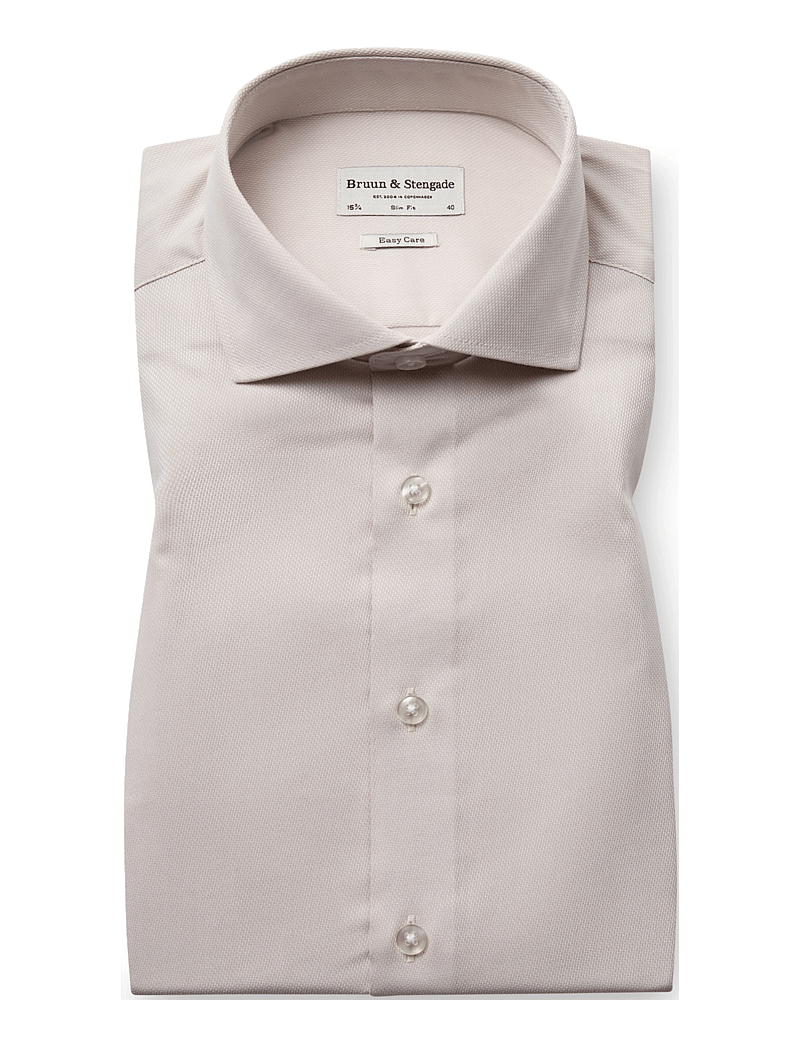 Bruun & Stengade - BS Rune Slim Fit Shirt - pidulikud särgid - sand - 2