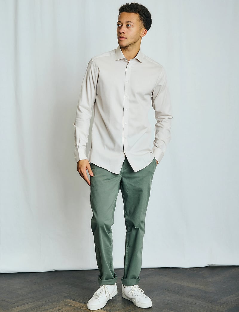 Bruun & Stengade - BS Rune Slim Fit Shirt - pidulikud särgid - sand - 0