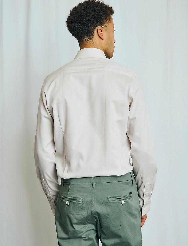 Bruun & Stengade - BS Rune Slim Fit Shirt - pidulikud särgid - sand - 5