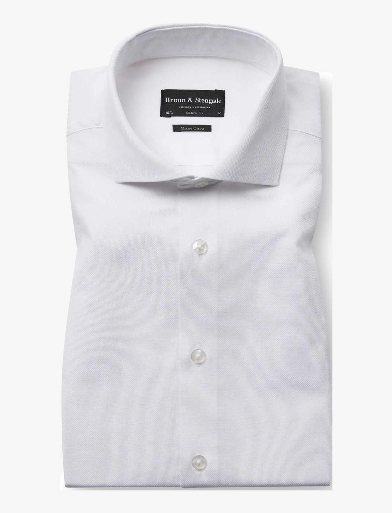 BRUUN & STENGADE Bs Hanfmann Modern Fit Shirt Weiß - 44 - Herren