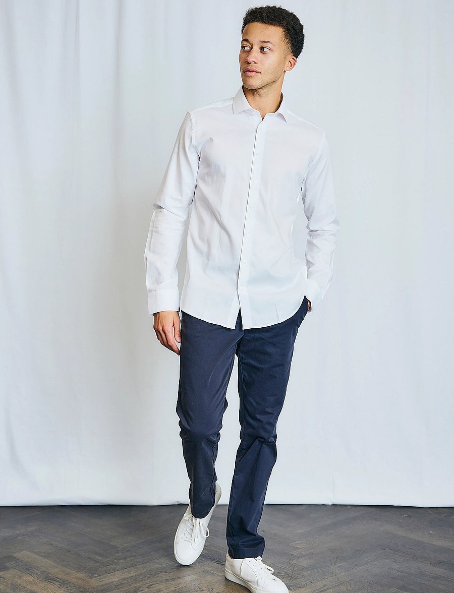 Bruun & Stengade - BS Hanfmann Modern Fit Shirt - formelle hemden - white - 0