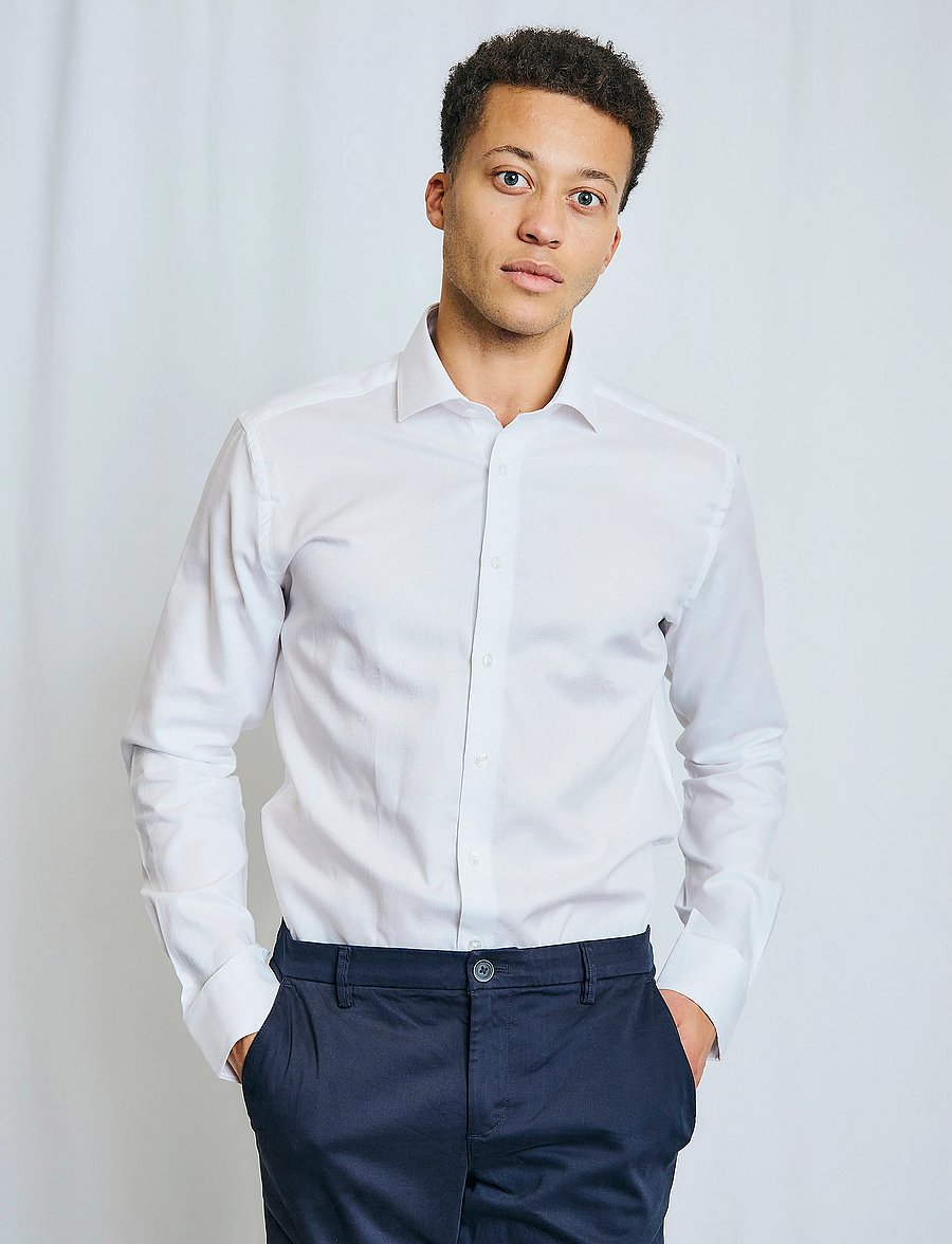 Bruun & Stengade - BS Hanfmann Modern Fit Shirt - formelle hemden - white - 3