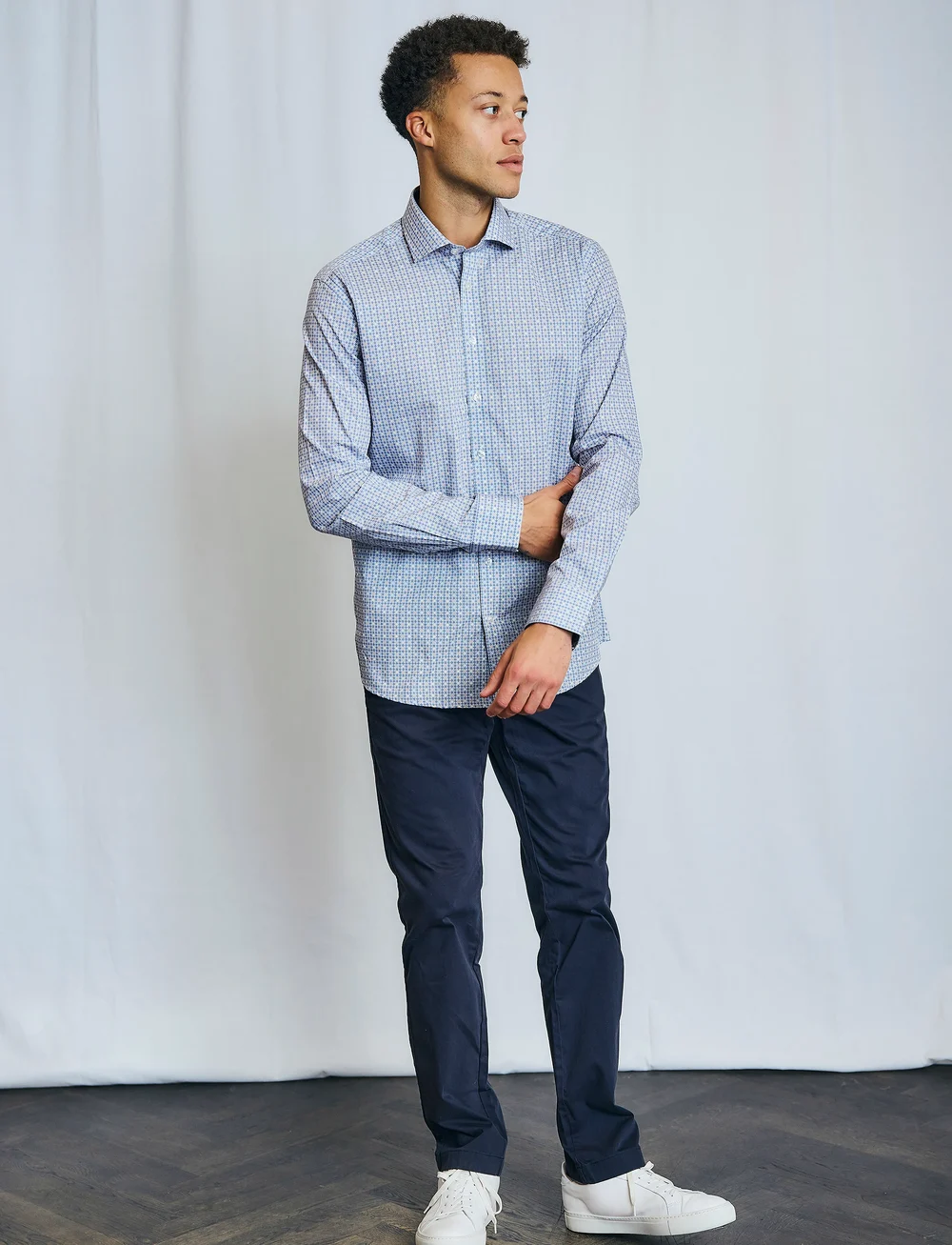 Bruun & Stengade - BS Djere Modern Fit Shirt - formelle skjorter - blue - 0
