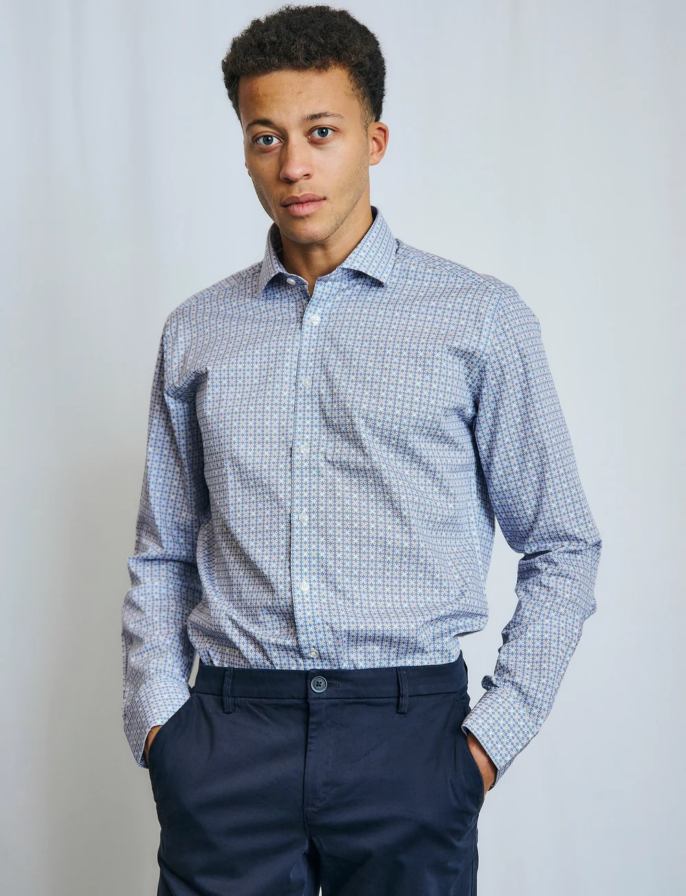 Bruun & Stengade - BS Djere Modern Fit Shirt - formelle skjorter - blue - 4