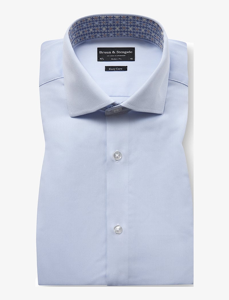 Bruun & Stengade - BS Ruud Modern Fit Shirt - formelle skjorter - light blue/white - 1