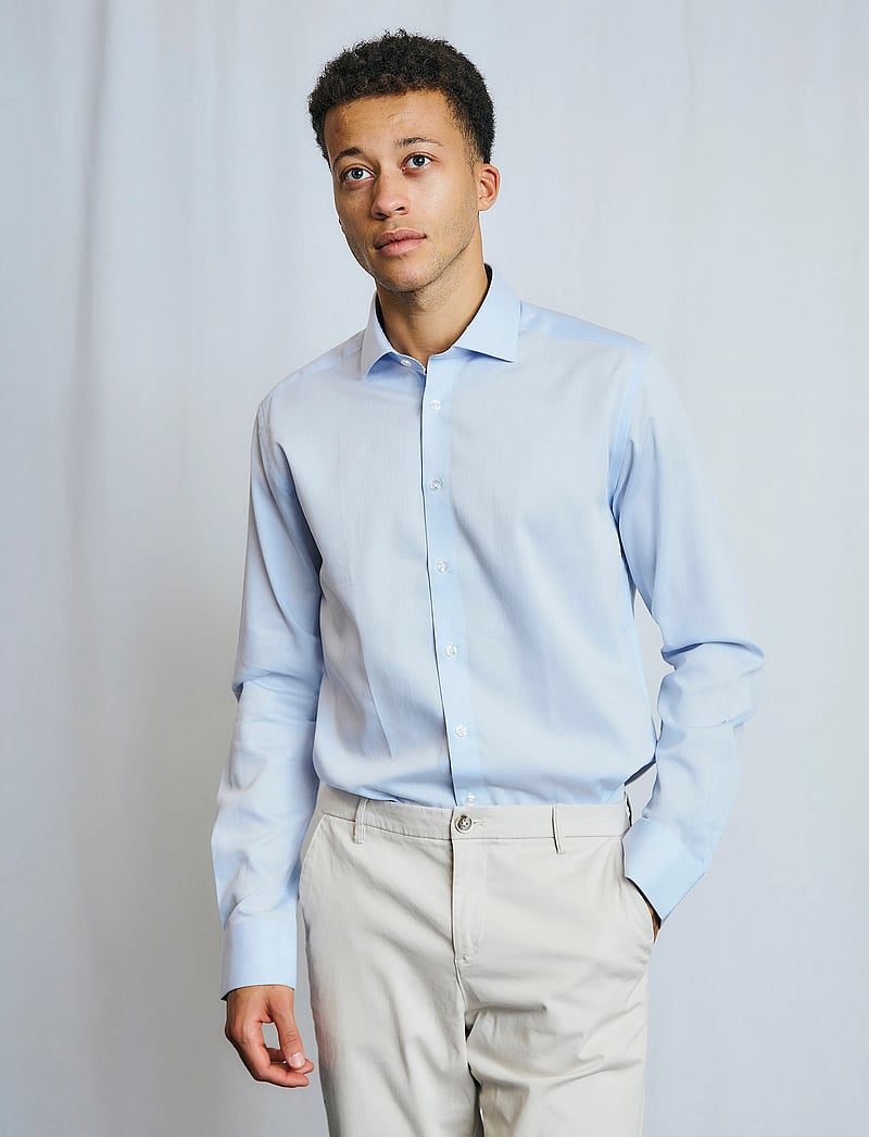 Bruun & Stengade - BS Ruud Modern Fit Shirt - formelle skjorter - light blue/white - 0