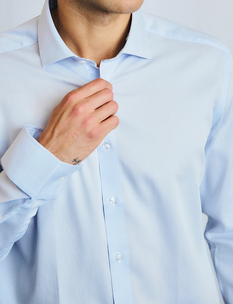 Bruun & Stengade - BS Ruud Modern Fit Shirt - formelle skjorter - light blue/white - 5