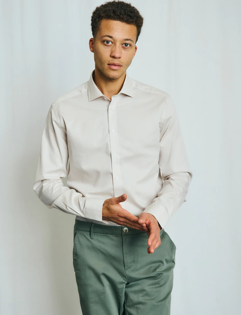 Bruun & Stengade - BS Tsitsipas Modern Fit Shirt - formelle skjorter - sand - 3