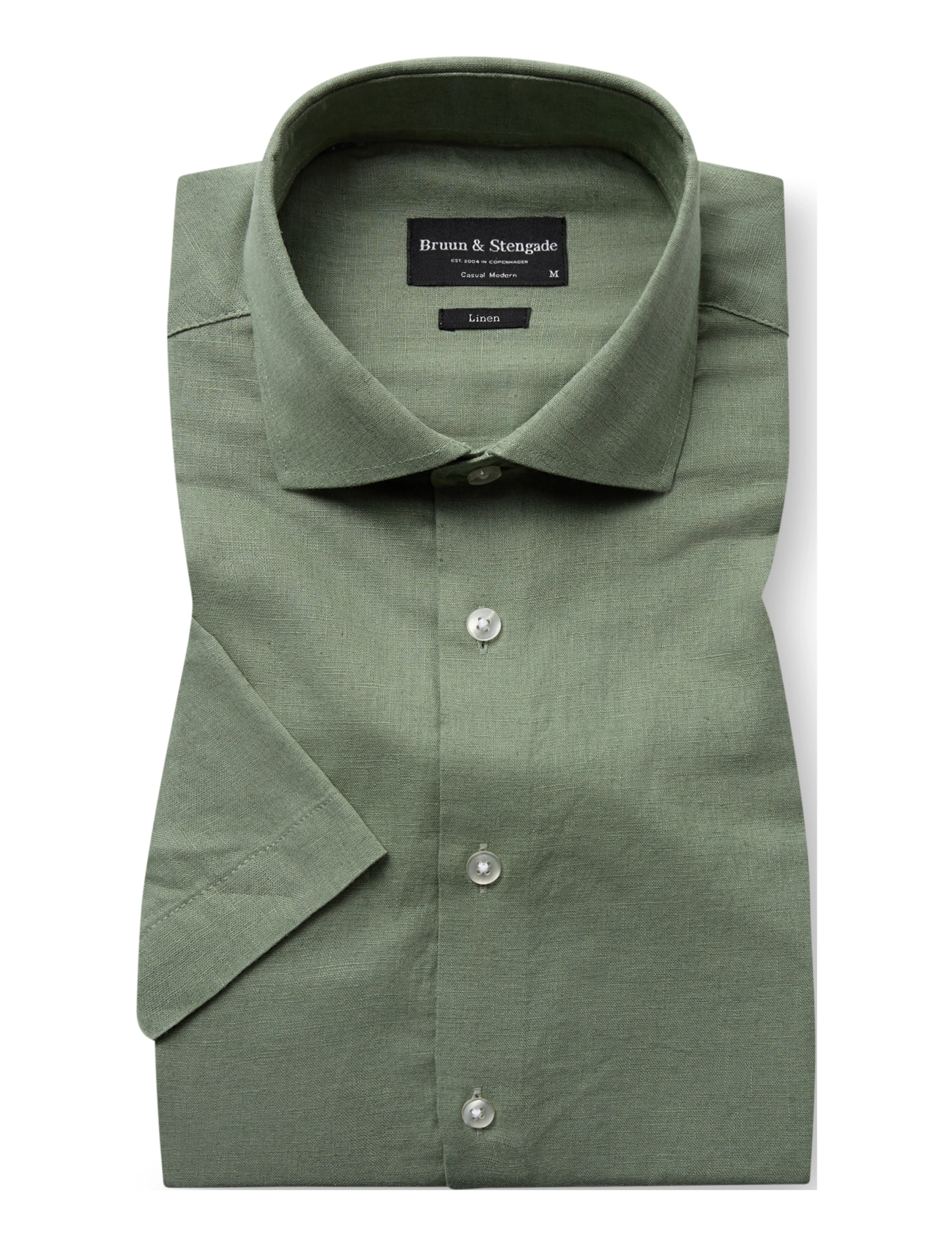 Bruun & Stengade - BS Hauger Casual Modern Fit Shirt - hørskjorter - green - 2