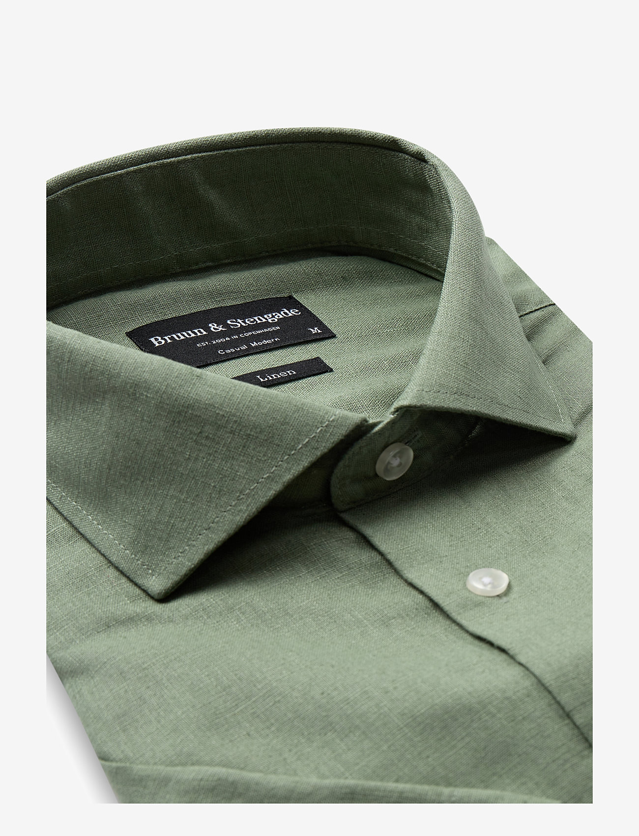 Bruun & Stengade - BS Hauger Casual Modern Fit Shirt - linneskjortor - green - 3