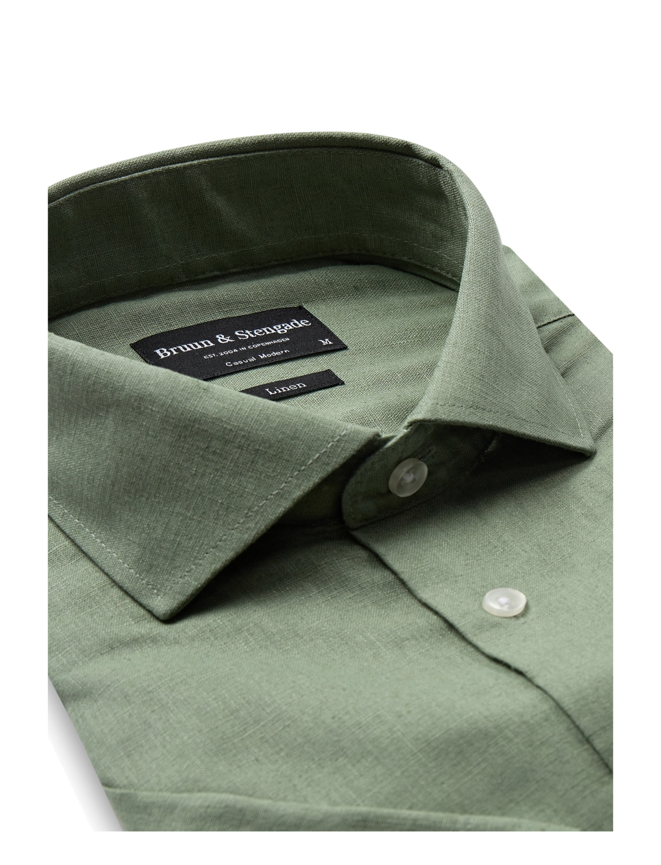 Bruun & Stengade - BS Hauger Casual Modern Fit Shirt - hørskjorter - green - 3