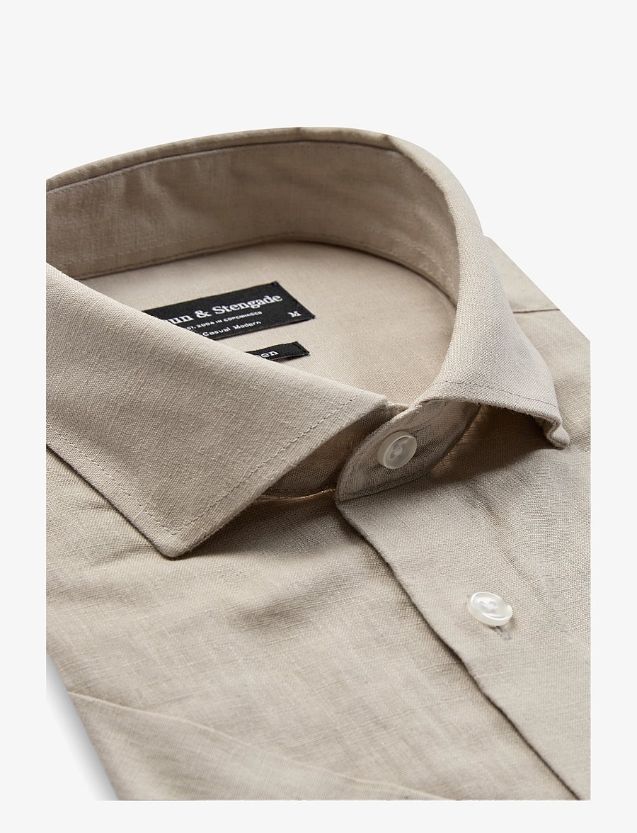 Bruun & Stengade - BS Hauger Casual Modern Fit Shirt - hørskjorter - kit - 1