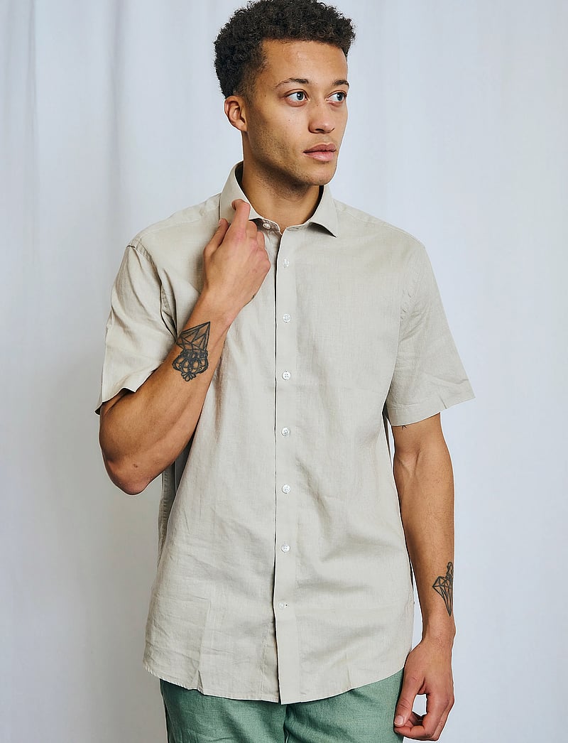 Bruun & Stengade - BS Hauger Casual Modern Fit Shirt - hørskjorter - kit - 3