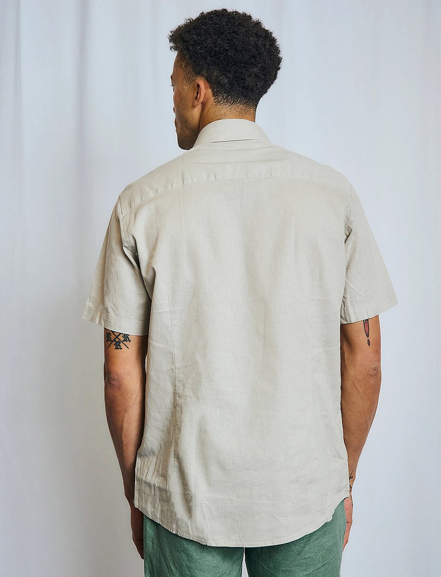 Bruun & Stengade - BS Hauger Casual Modern Fit Shirt - hørskjorter - kit - 4