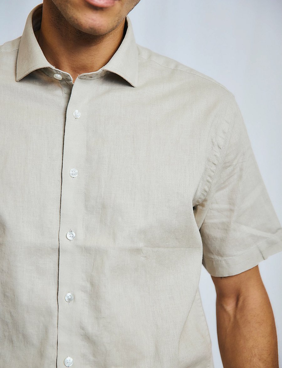 Bruun & Stengade - BS Hauger Casual Modern Fit Shirt - hørskjorter - kit - 5