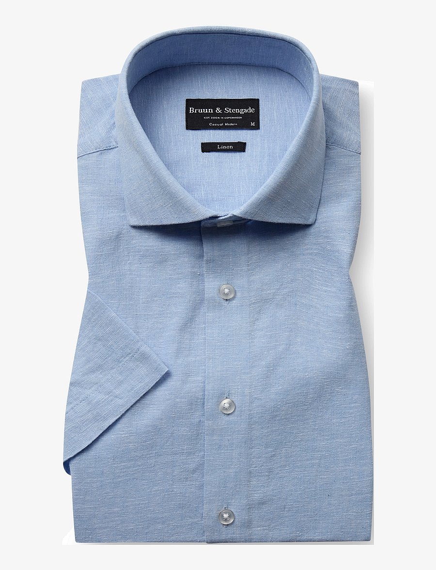 Bruun & Stengade - BS Hauger Casual Modern Fit Shirt - chemises de lin - light blue - 1