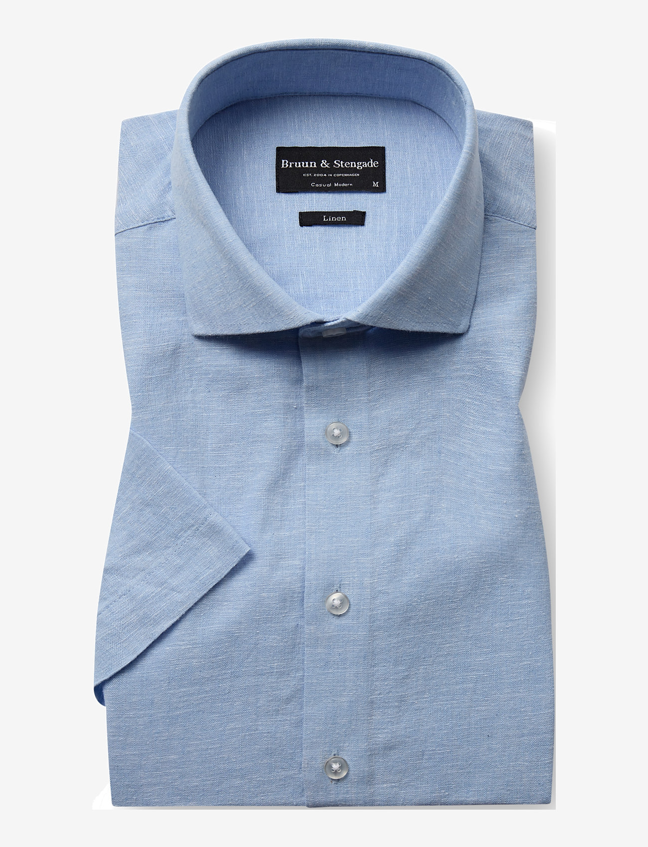 Bruun & Stengade - BS Hauger Casual Modern Fit Shirt - linen shirts - light blue - 2