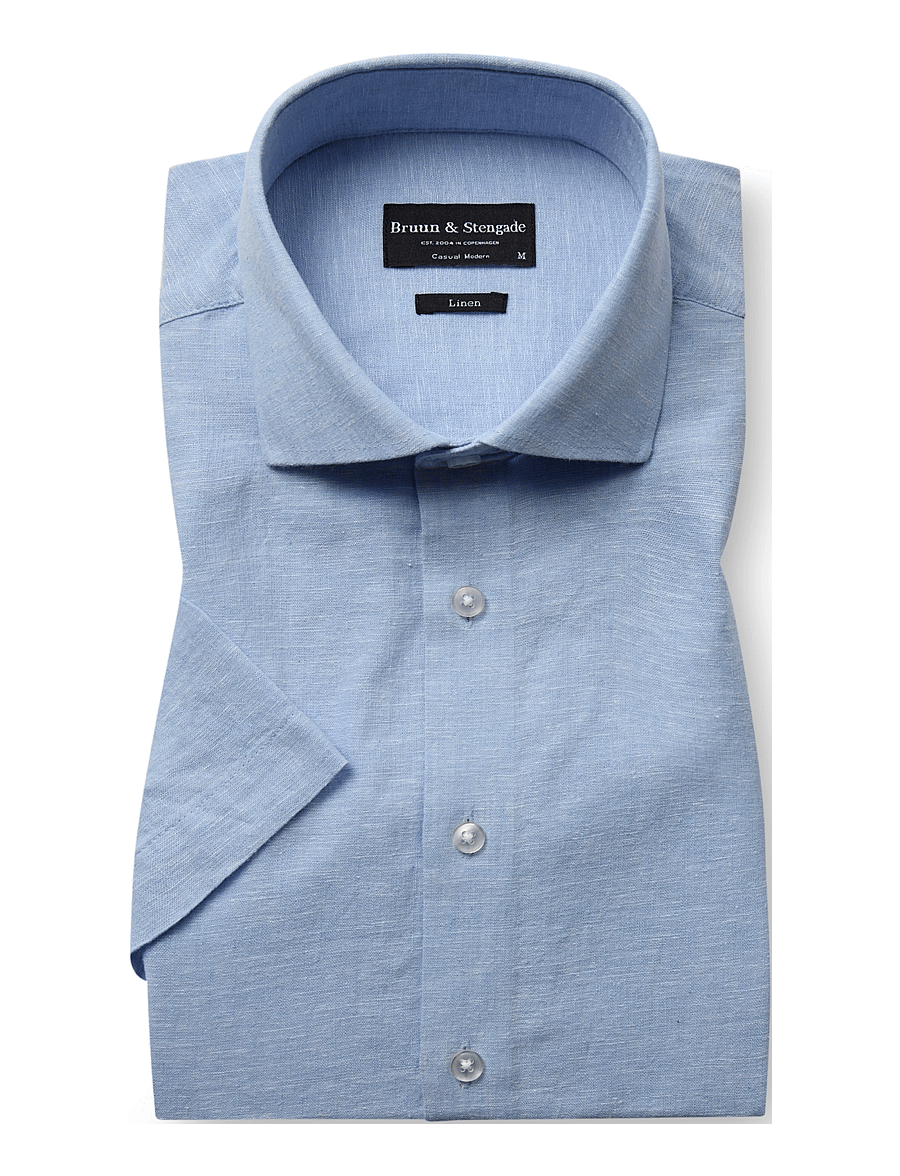 Bruun & Stengade - BS Hauger Casual Modern Fit Shirt - chemises de lin - light blue - 2