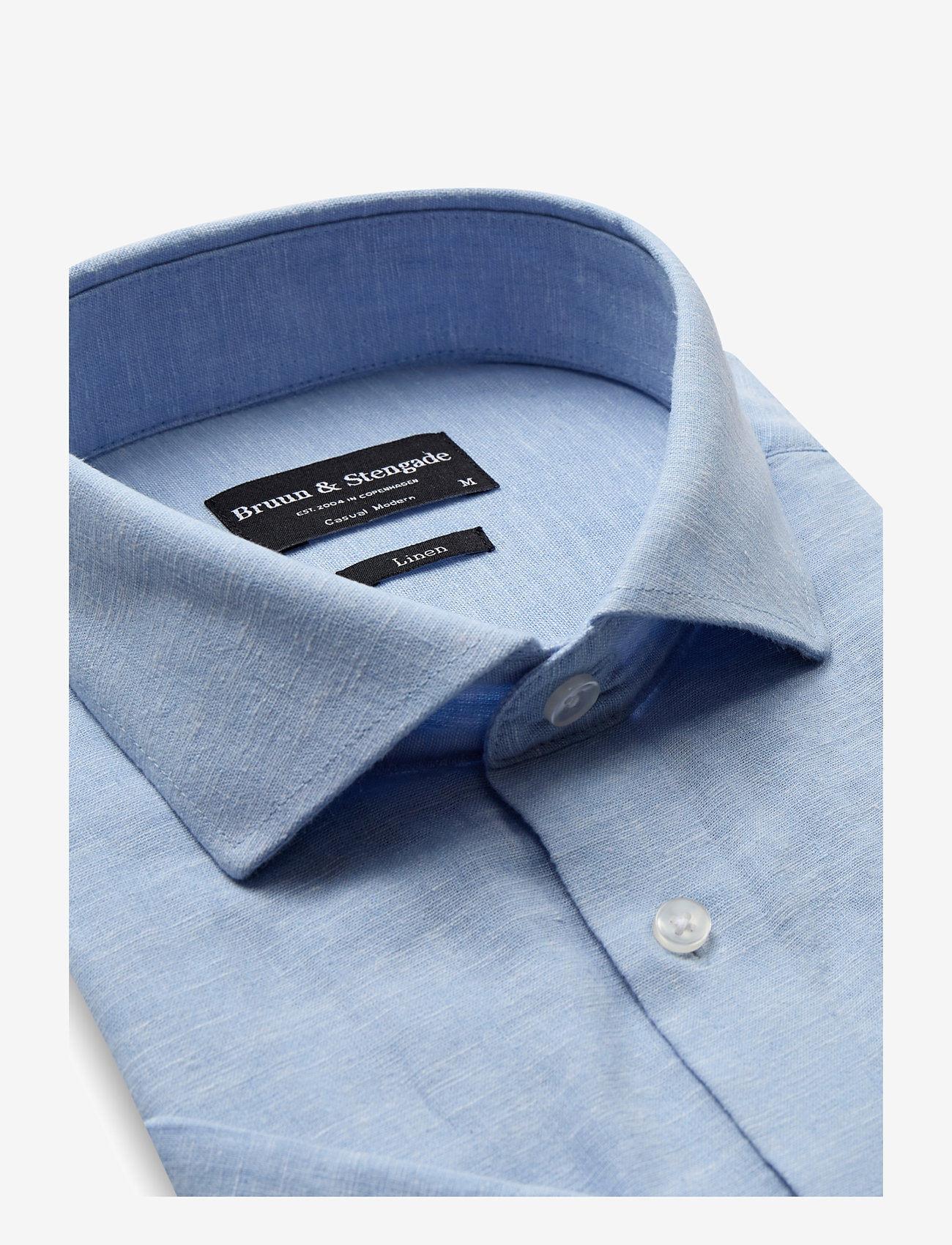 Bruun & Stengade - BS Hauger Casual Modern Fit Shirt - linen shirts - light blue - 3