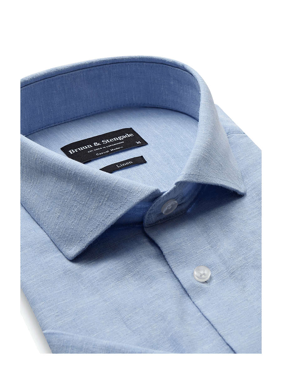 Bruun & Stengade - BS Hauger Casual Modern Fit Shirt - chemises de lin - light blue - 3